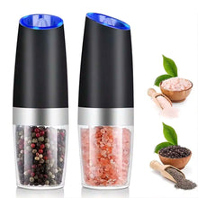 Load image into Gallery viewer, Gravity Electric Salt And Pepper Grinder - Salt &amp; Pepper Mill Sets With LED Light, One Hand Automatic Operation, Adjustable Coarseness, Spice Shakers, Kitchen Gadgets, Gift For Christmas And Halloween (Without Battery), Halloween Gift