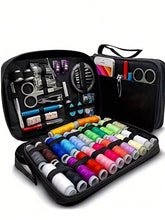 Load image into Gallery viewer, 27pcs/100pcs Sewing Kit (Random Color), Travel Sewing Set Includes 24 Colors Thread, Needles, Scissors, Buttons, Tape Measure, Seam Ripper For Minor Repairs, Emergency Mending, DIY Crafts, Portable Travel Sewing Box, Sewing Notions