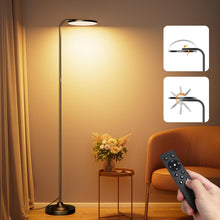 Load image into Gallery viewer, 36W LED Floor Lamp, Super Bright Standing Lamp, Modern Stepless Dimmable Torchiere Tall Lamp with Remote Control, 350rotating Head Reading Floor Lamp for Living Room, Bedroom, Office