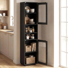 Load image into Gallery viewer, Tangkula 67” Tall Bathroom Cabinet Adjustable Open Shelf Space-Saving Modern Corner Tower