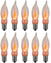 Load image into Gallery viewer, Creative Hobbies A101 Flicker Flame Light Bulb -3 Watt, 130 Volt, E12 Candelabra Base, Flame Shaped, Nickel Plated Base,- Dances