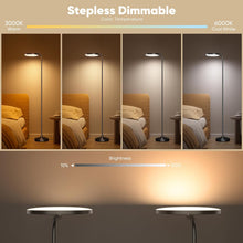 Load image into Gallery viewer, 36W LED Floor Lamp, Super Bright Standing Lamp, Modern Stepless Dimmable Torchiere Tall Lamp with Remote Control, 350rotating Head Reading Floor Lamp for Living Room, Bedroom, Office