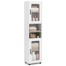 Load image into Gallery viewer, Tangkula 67” Tall Bathroom Cabinet Adjustable Open Shelf Space-Saving Modern Corner Tower