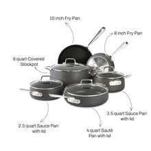 Load image into Gallery viewer, All - Clad HA1 Hard Anodized Nonstick Cookware, 10 Piece Set