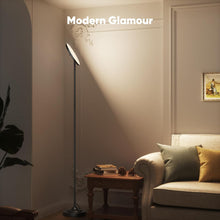 Load image into Gallery viewer, 36W LED Floor Lamp, Super Bright Standing Lamp, Modern Stepless Dimmable Torchiere Tall Lamp with Remote Control, 350rotating Head Reading Floor Lamp for Living Room, Bedroom, Office