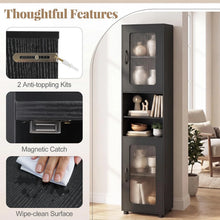 Load image into Gallery viewer, Tangkula 67” Tall Bathroom Cabinet Adjustable Open Shelf Space-Saving Modern Corner Tower