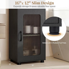 Load image into Gallery viewer, Tangkula 67” Tall Bathroom Cabinet Adjustable Open Shelf Space-Saving Modern Corner Tower