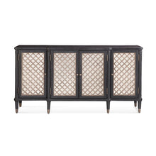 Load image into Gallery viewer, Bassett Mirror Groveland 6 - Shelf Wood Server with Metal Accents in Black