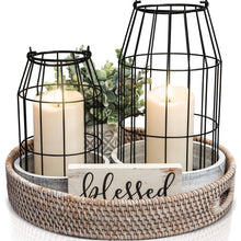 Load image into Gallery viewer, Rustic Farmhouse Lantern Decor - Stylish Decorative Lanterns for Your Living Room, Fireplace Mantle or Kitchen Dining Table - Modern Upscale Beauty